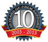 10 years of PBeM support : 2002 - 2013